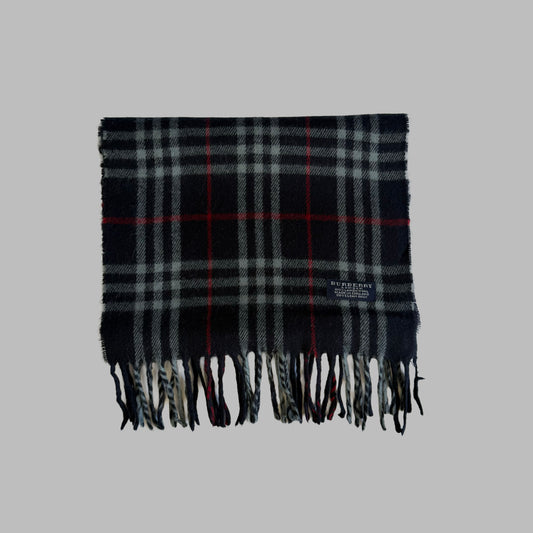 90s Burberry Lambswool Nova Check Scarf