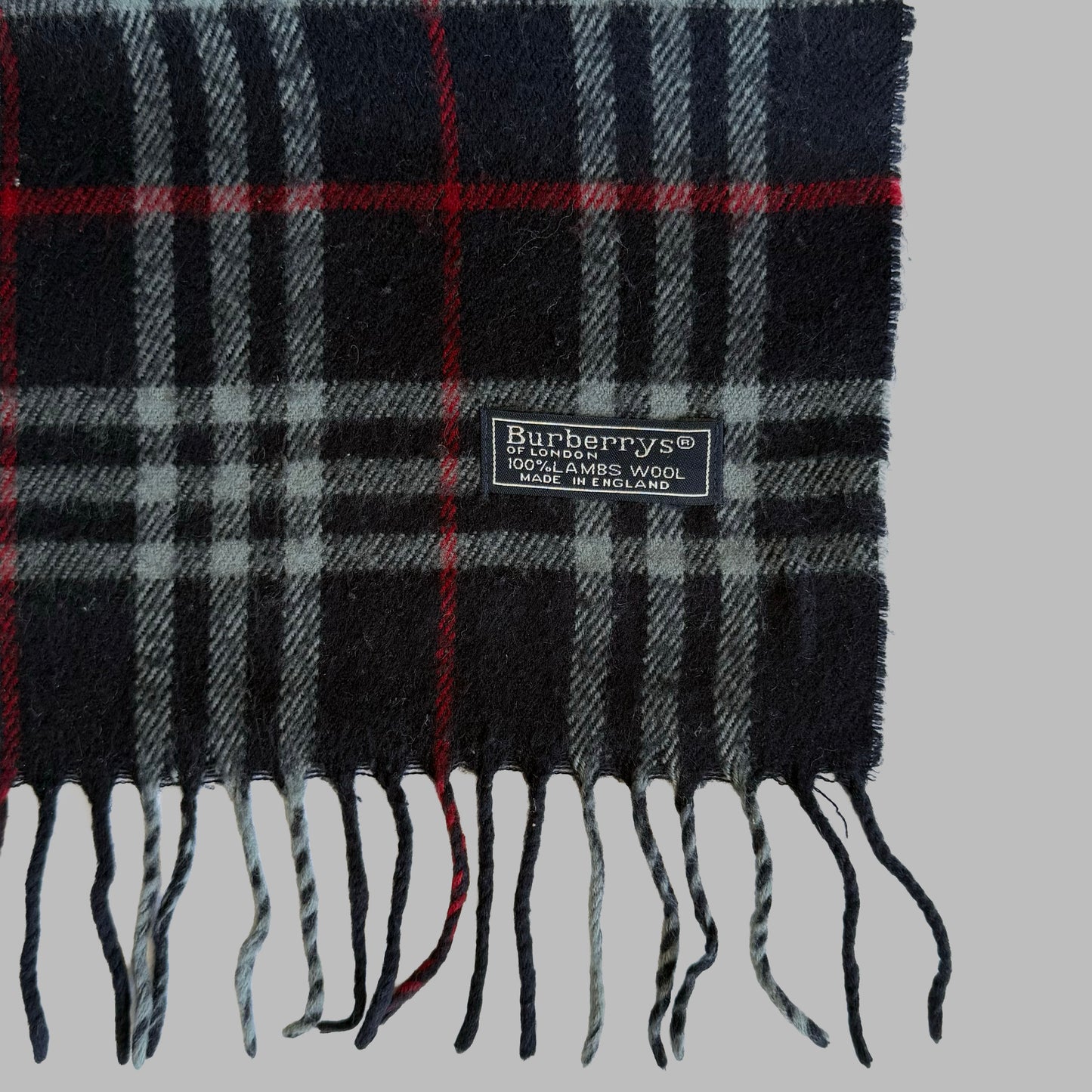 90s Burberry Lambswool Nova Check Scarf