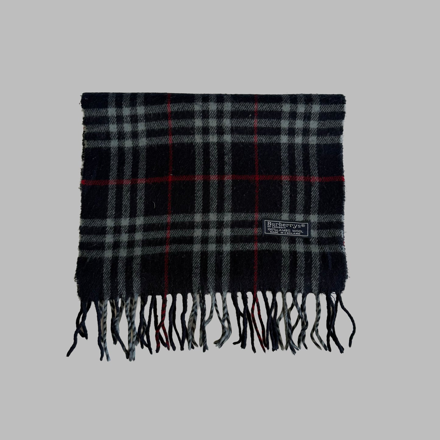 90s Burberry Lambswool Nova Check Scarf