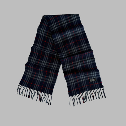 90s Burberry Lambswool Check Scarf