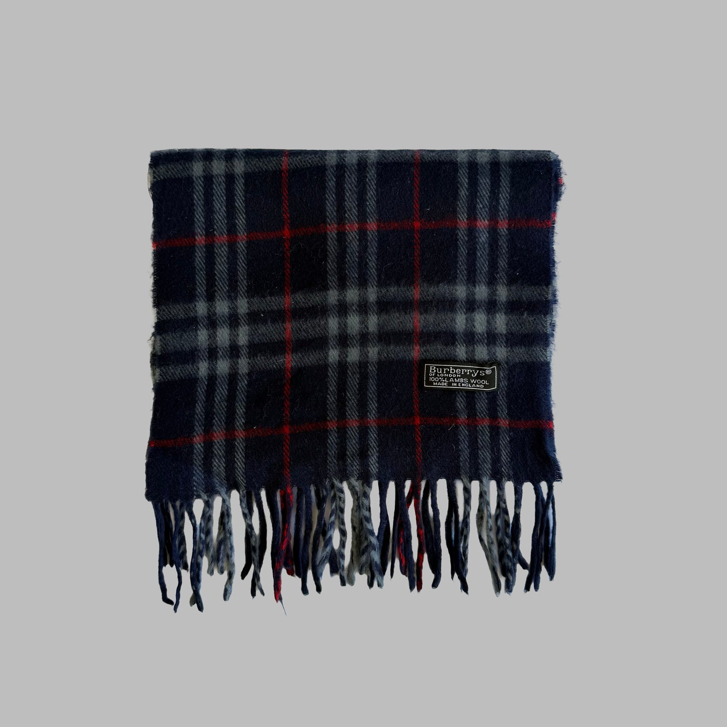 90s Burberry Lambswool Check Scarf