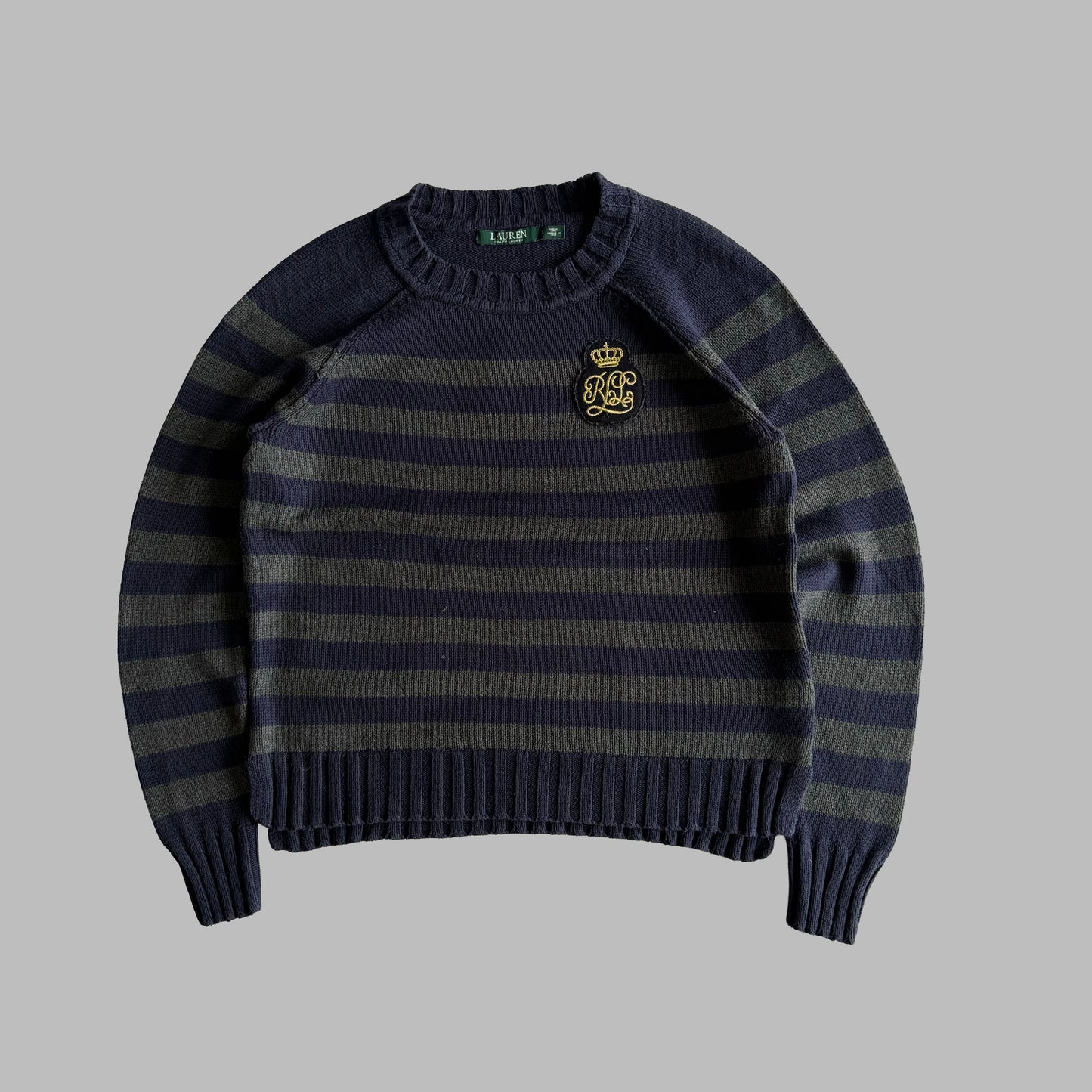 Y2K Polo Ralph Lauren Striped Heavy Knit - S