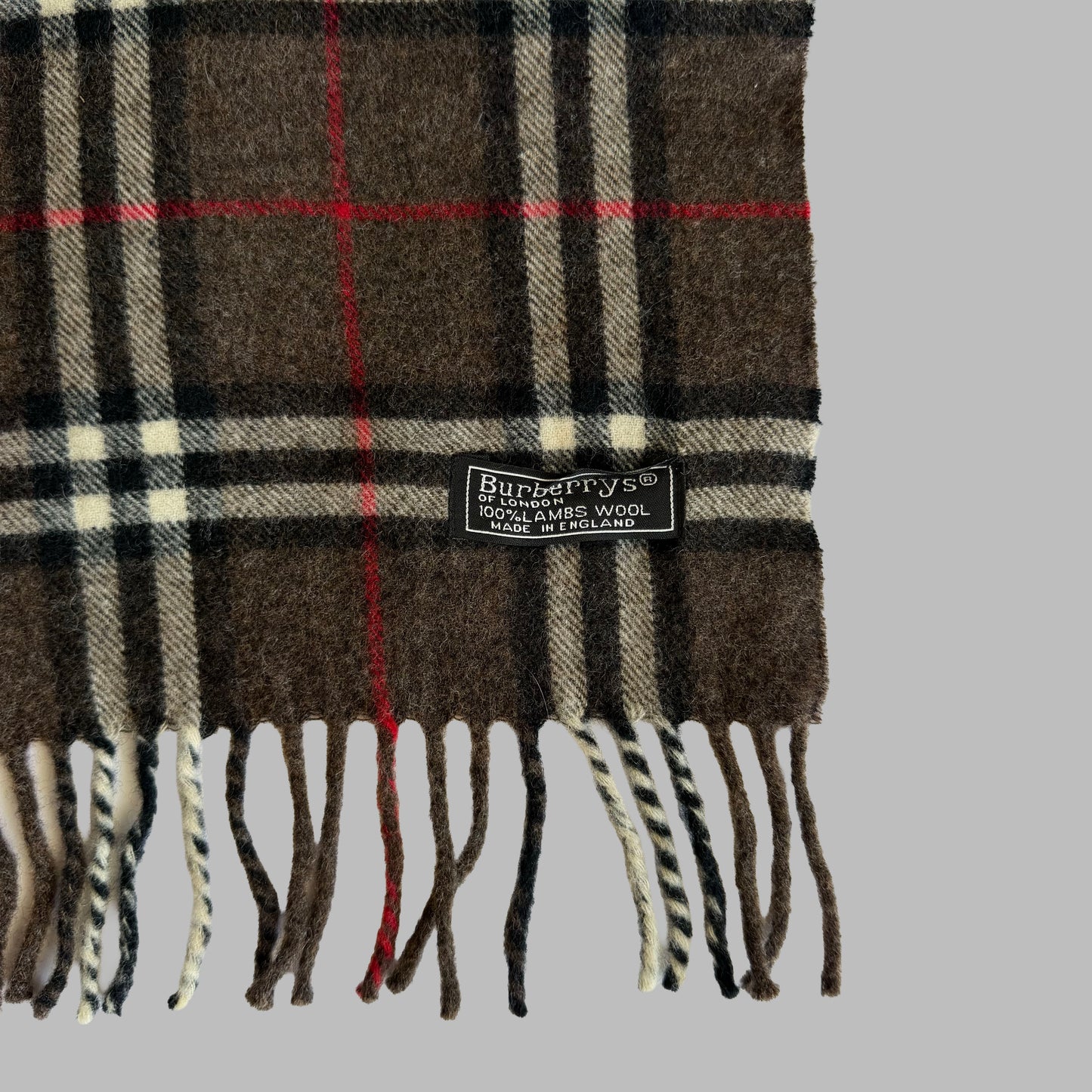 90s Burberry Lambswool Check Scarf
