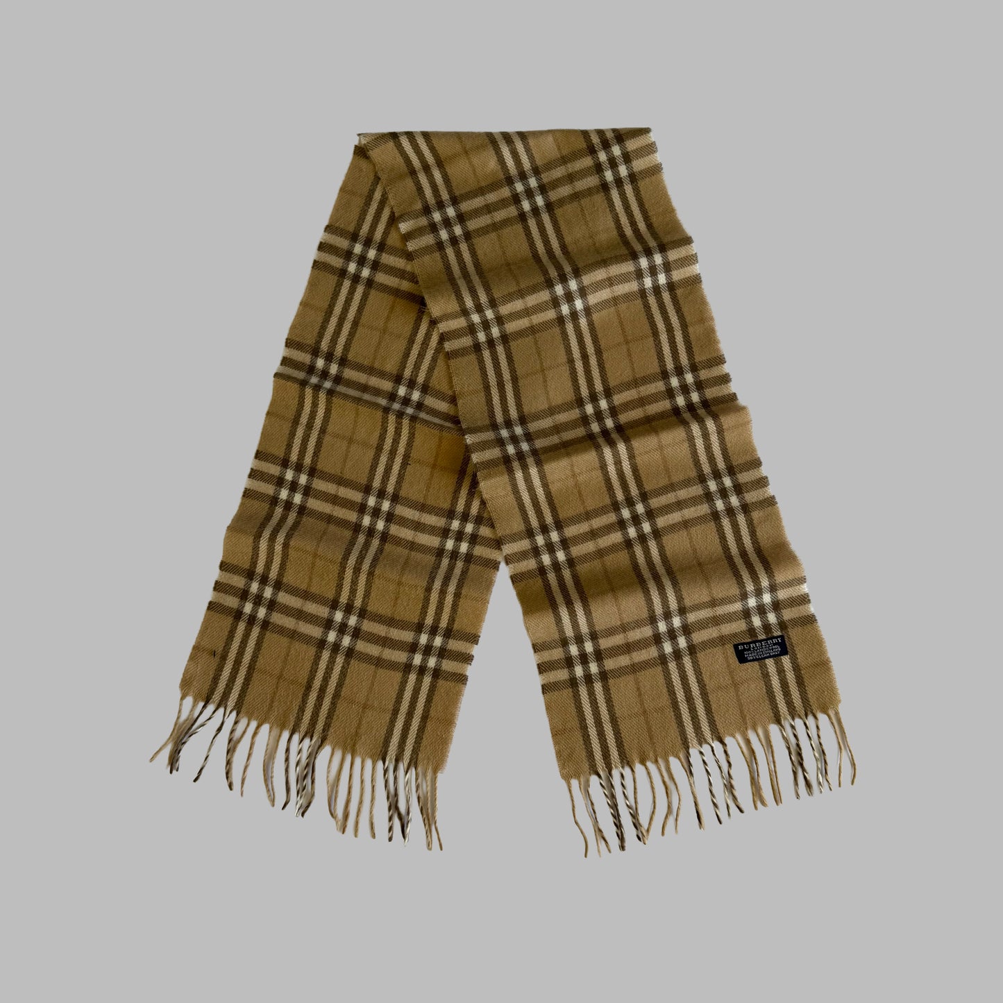 Y2K Burberry Lambswool Check Scarf