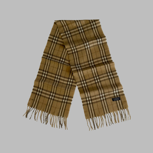 Y2K Burberry Lambswool Check Scarf