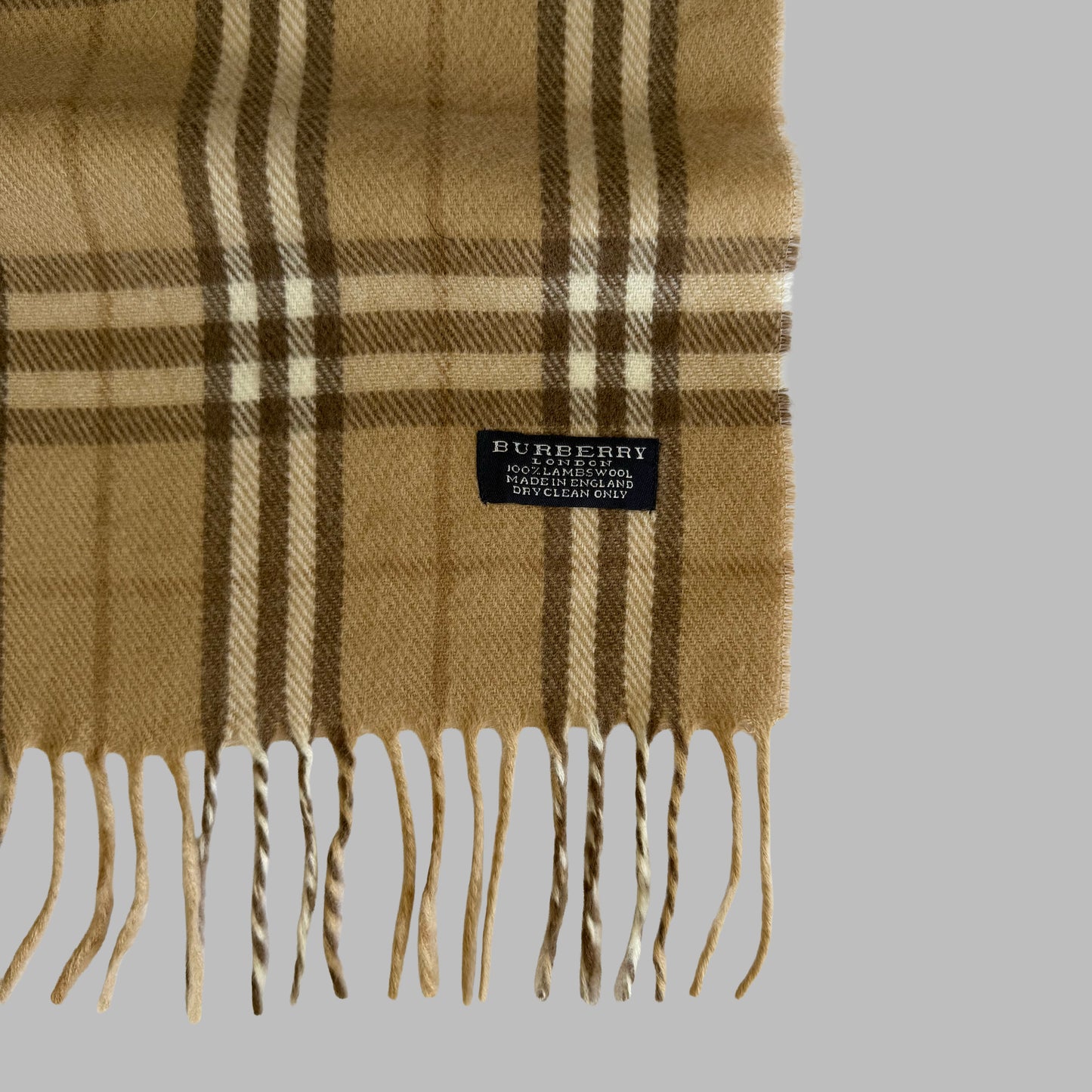Y2K Burberry Lambswool Check Scarf