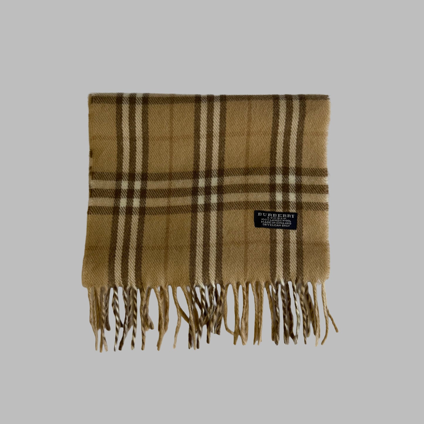 Y2K Burberry Lambswool Check Scarf
