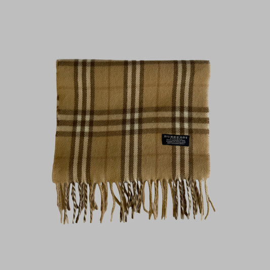 Y2K Burberry Lambswool Check Scarf