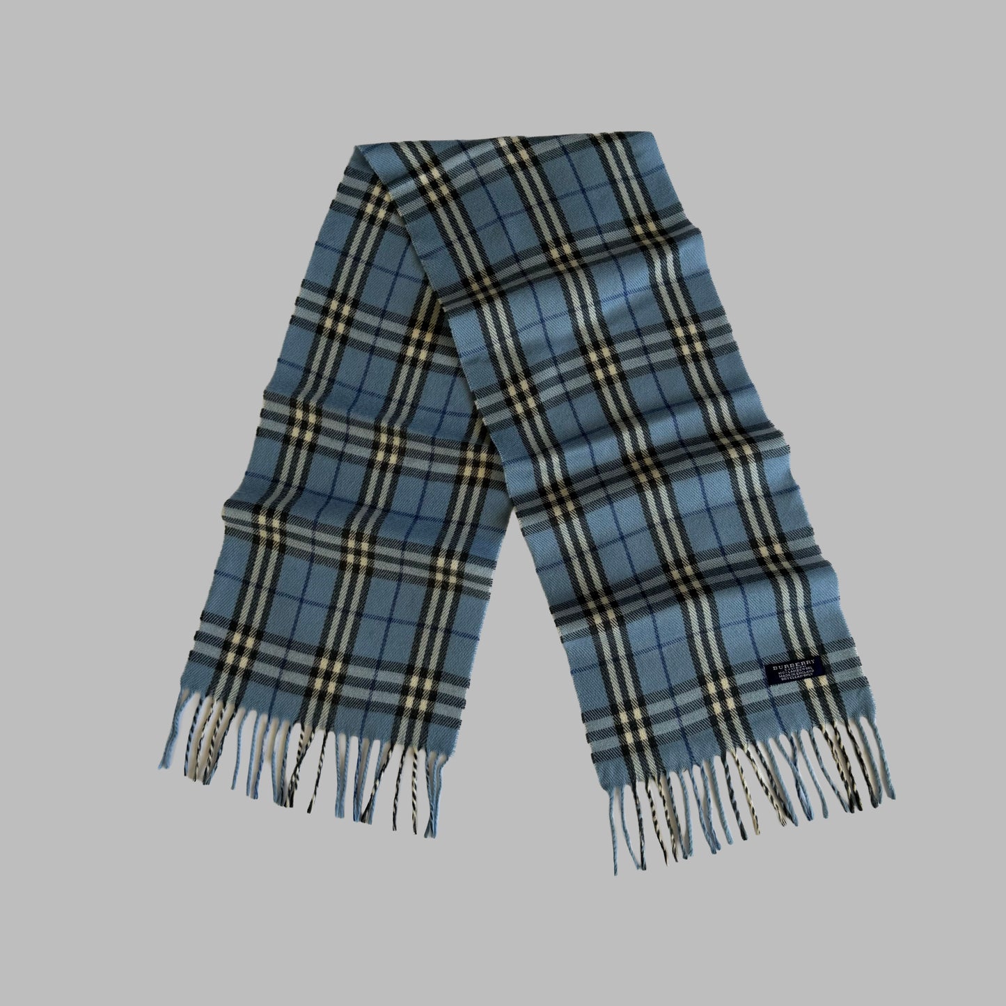 Y2K Burberry Lambswool Check Scarf