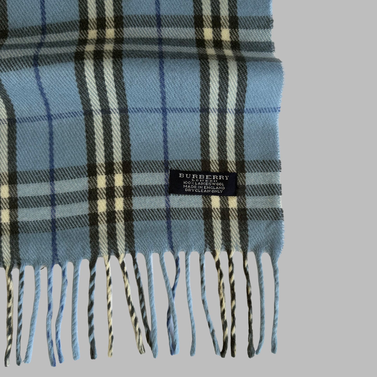 Y2K Burberry Lambswool Check Scarf