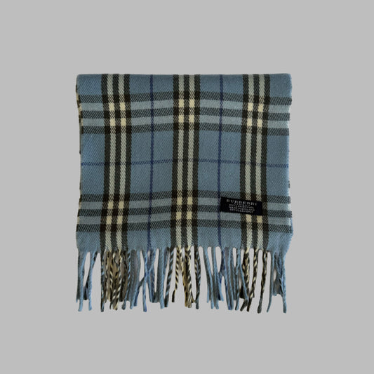 Y2K Burberry Lambswool Check Scarf