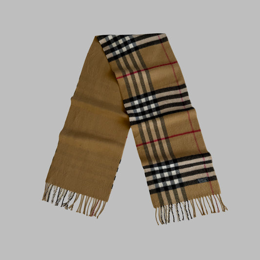 90s Burberry Cashmere Nova Check Scarf