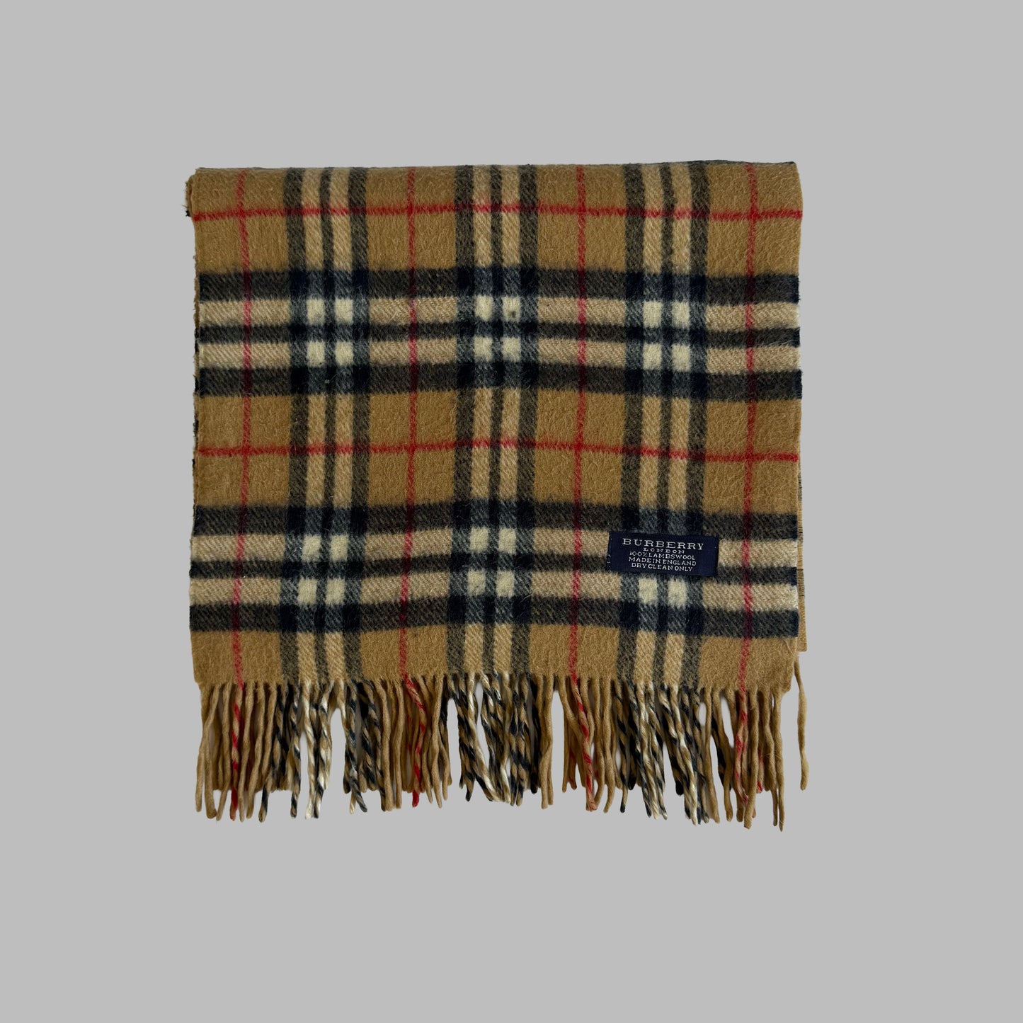 Y2K Burberry Lambswool Nova Check Scarf