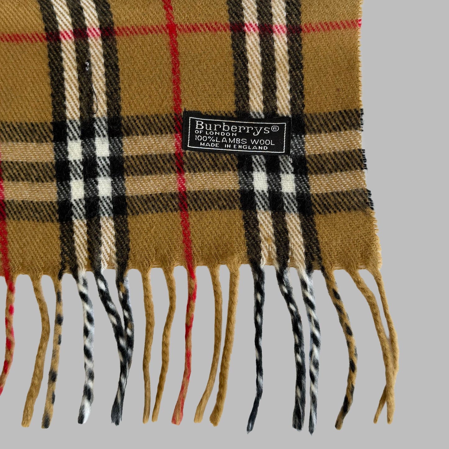 90s Burberry Lambswool Nova Check Scarf