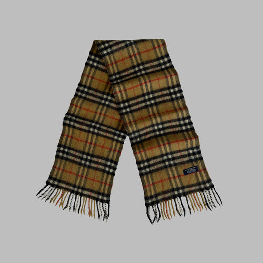Y2K Burberry Lambswool Nova Check Scarf
