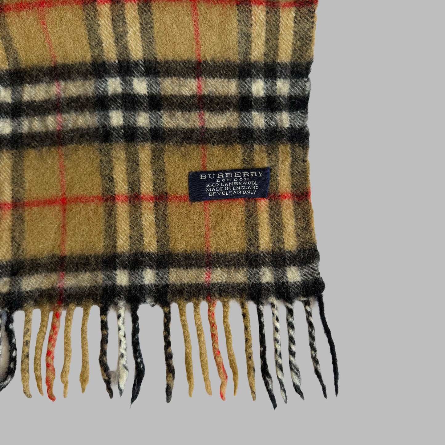 Y2K Burberry Lambswool Nova Check Scarf