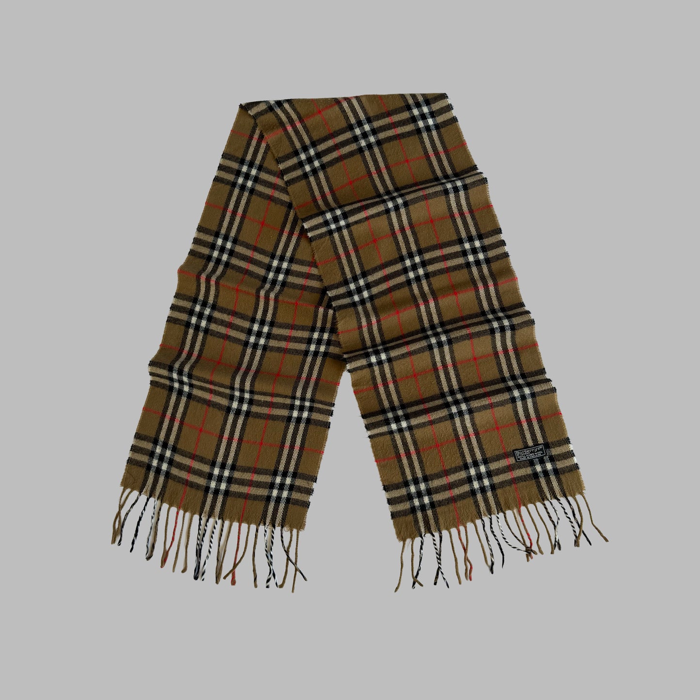 90s Burberry Lambswool Nova Check Scarf