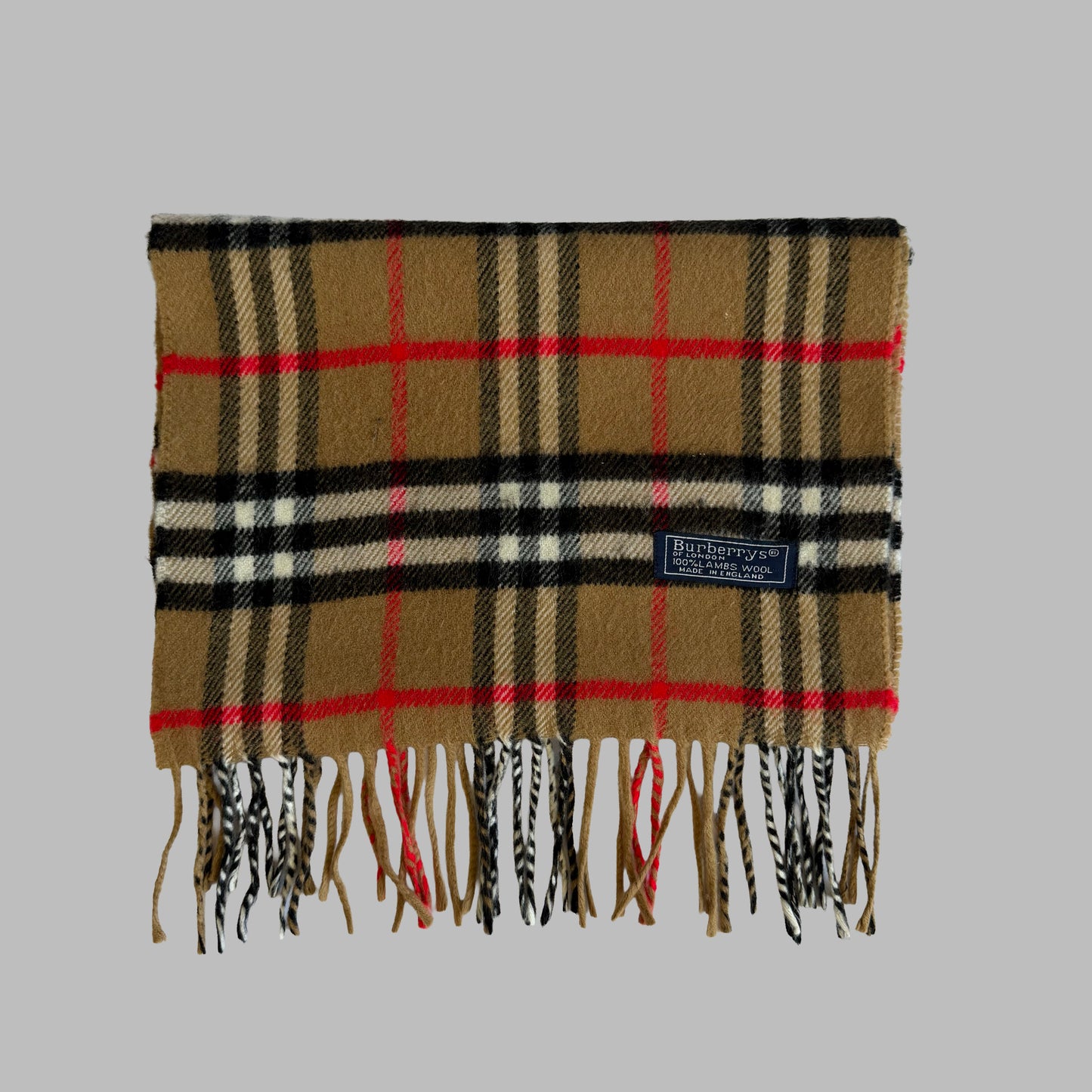 90s Burberry Lambswool Nova Check Scarf