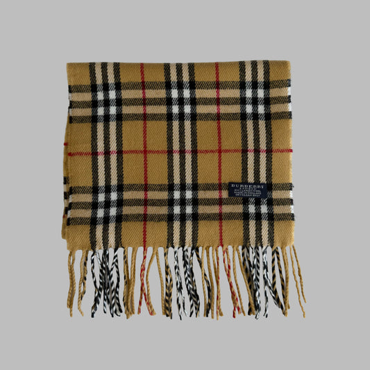 Y2K Burberry Lambswool Nova Check Scarf
