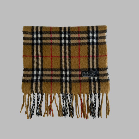 90s Burberry Lambswool Nova Check Scarf