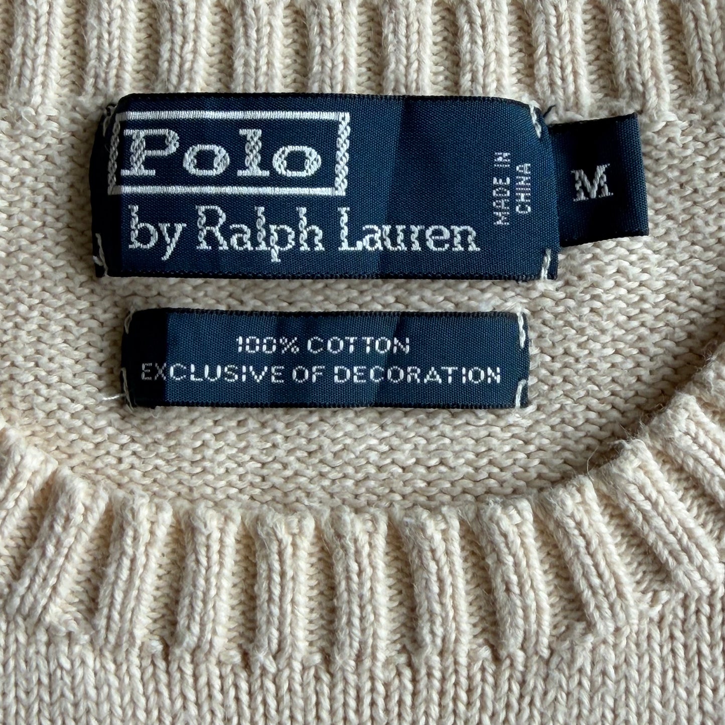 90s Polo Ralph Lauren Heavy Knit - M