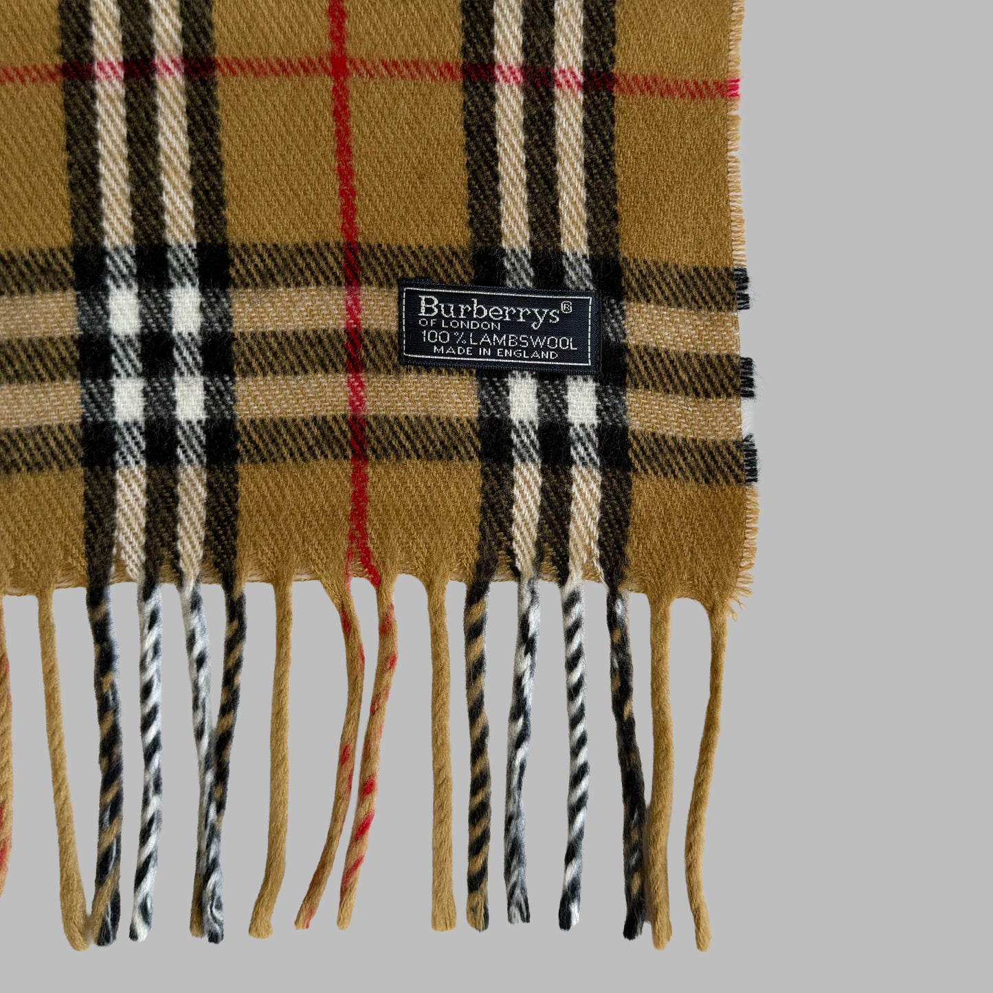90s Burberry Lambswool Nova Check Scarf