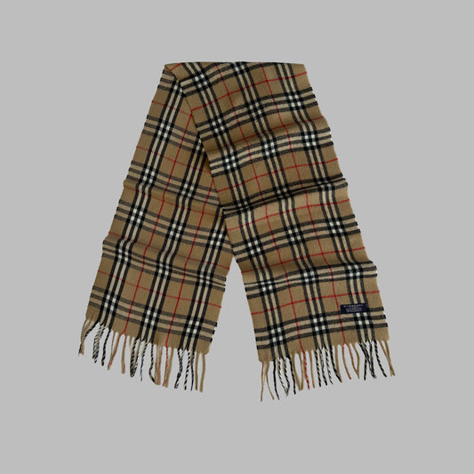 Y2K Burberry Lambswool Nova Check Scarf