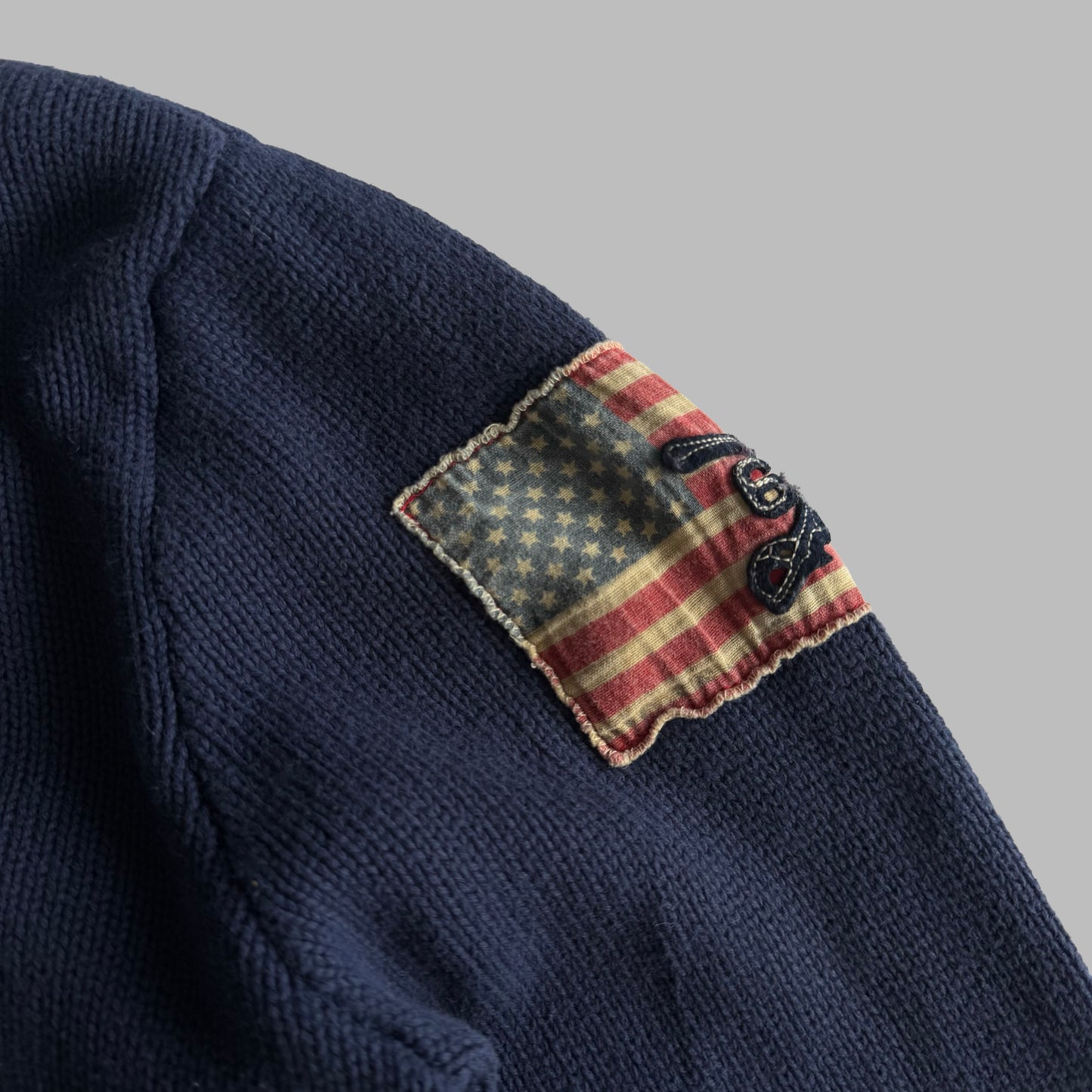 90s Polo Ralph Lauren Shawl Collar Heavy Knit - M