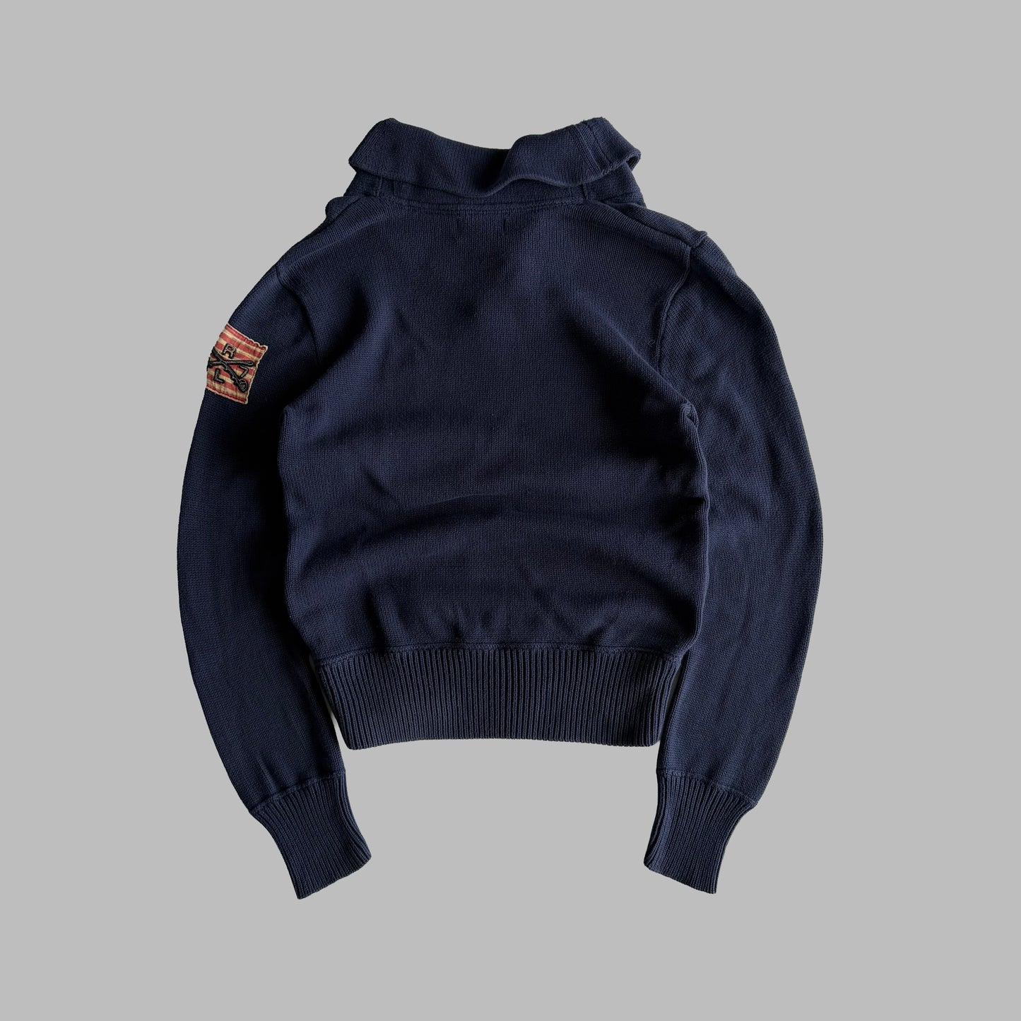 90s Polo Ralph Lauren Shawl Collar Heavy Knit - M