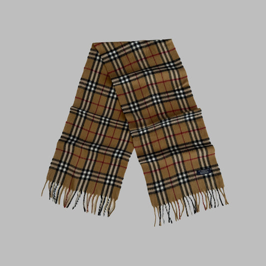 Y2K Burberry Lambswool Nova Check Scarf
