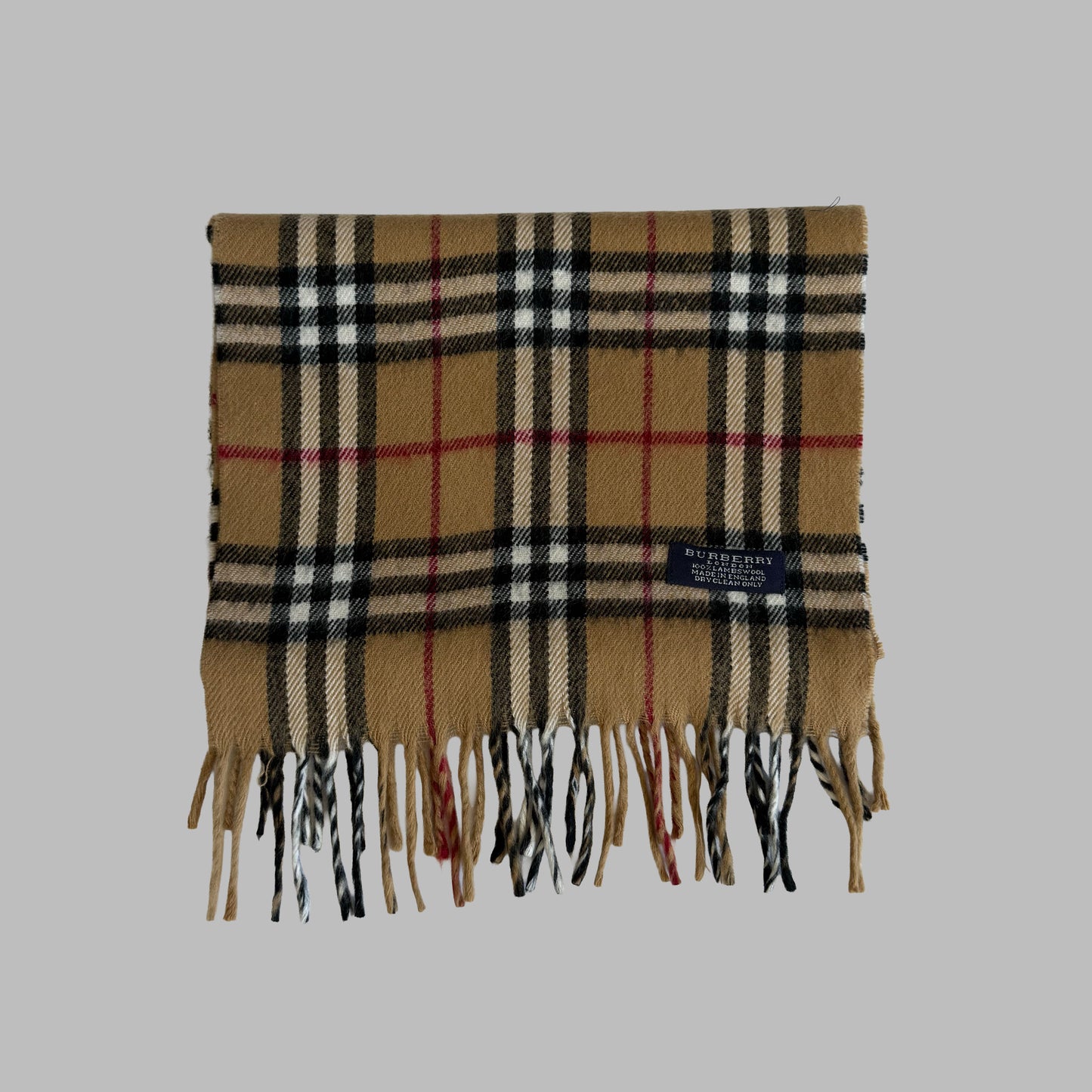 Y2K Burberry Lambswool Nova Check Scarf