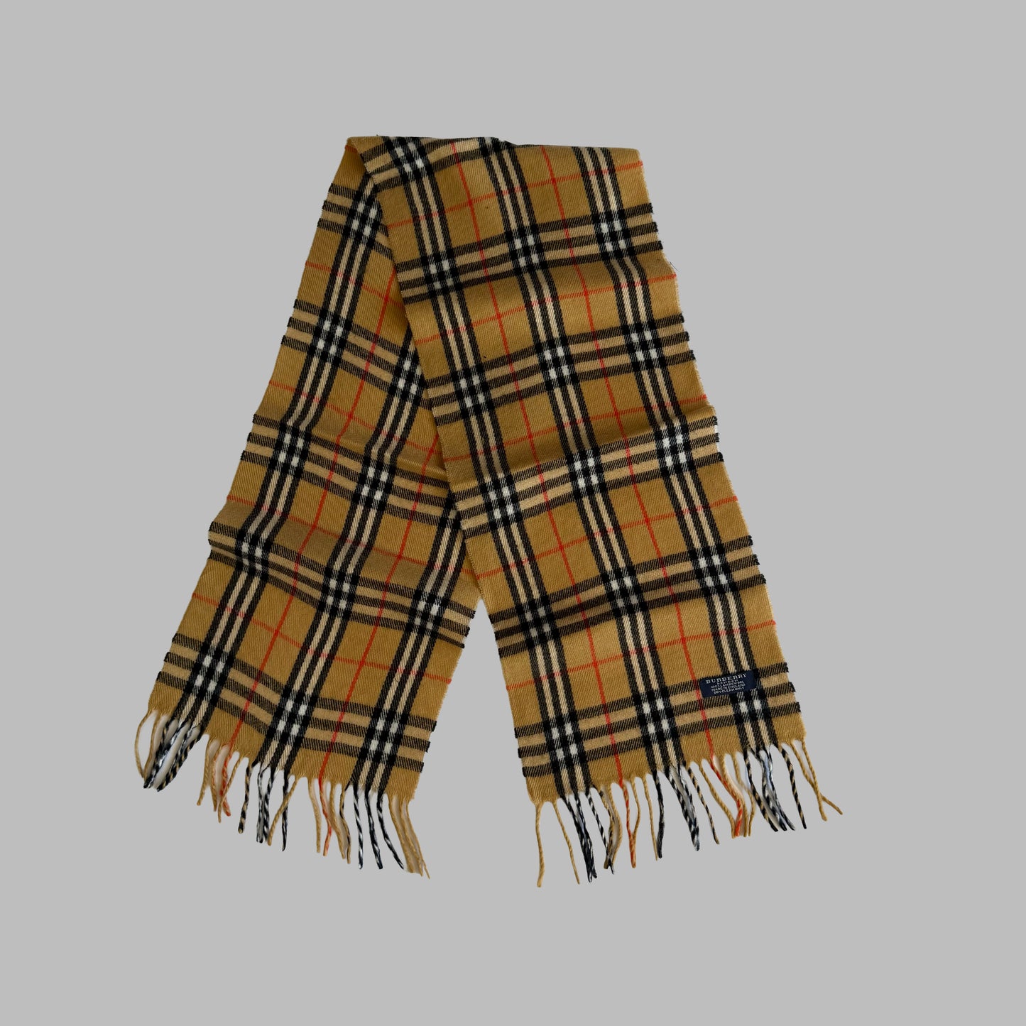 Y2K Burberry Lambswool Nova Check Scarf