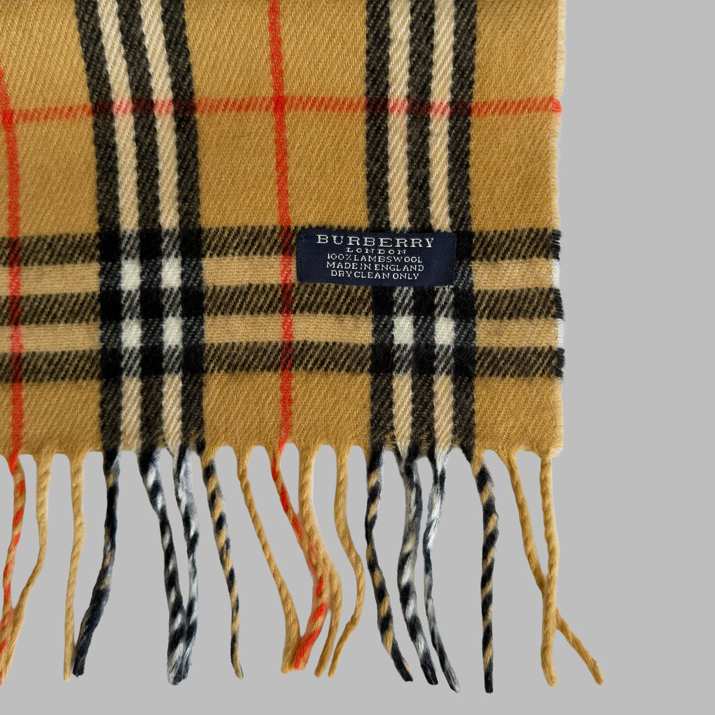 Y2K Burberry Lambswool Nova Check Scarf
