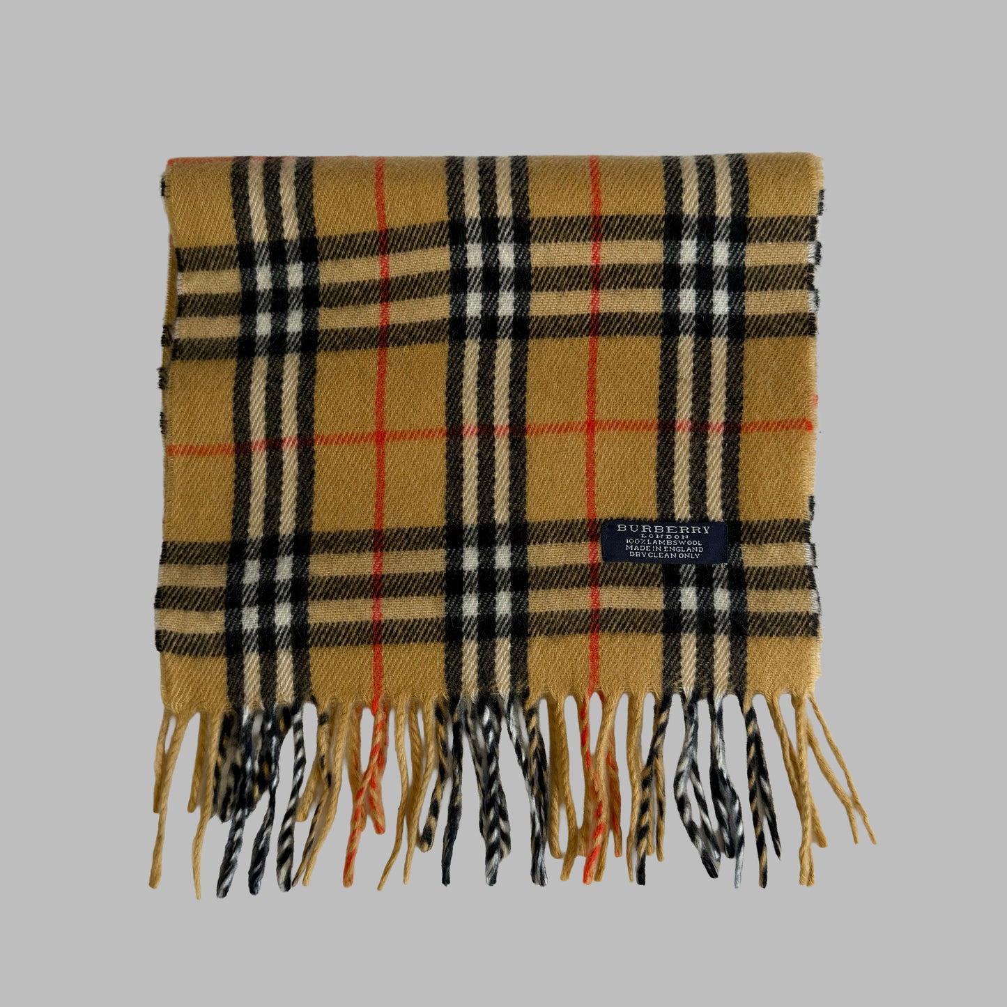 Y2K Burberry Lambswool Nova Check Scarf