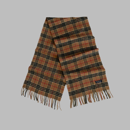 90s Burberry Cashmere Nova Check Scarf