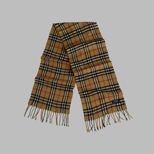 Y2K Burberry Lambswool Nova Check Scarf