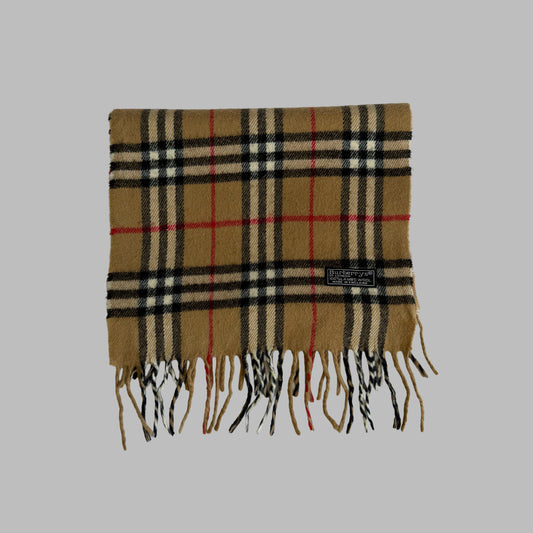 90s Burberry Lambswool Nova Check Scarf