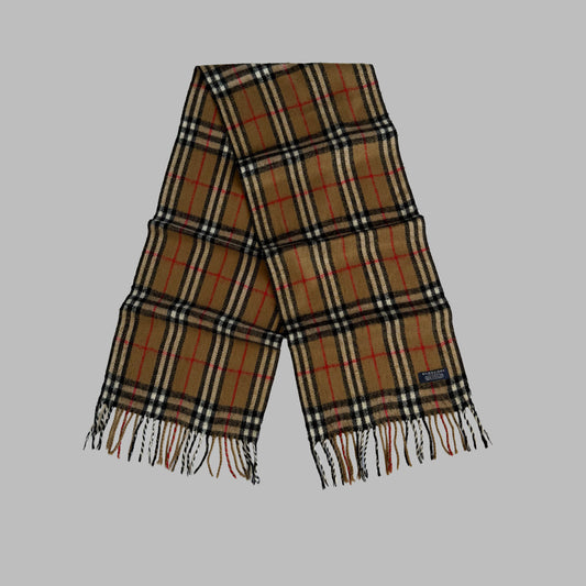 Y2K Burberry Lambswool Nova Check Scarf