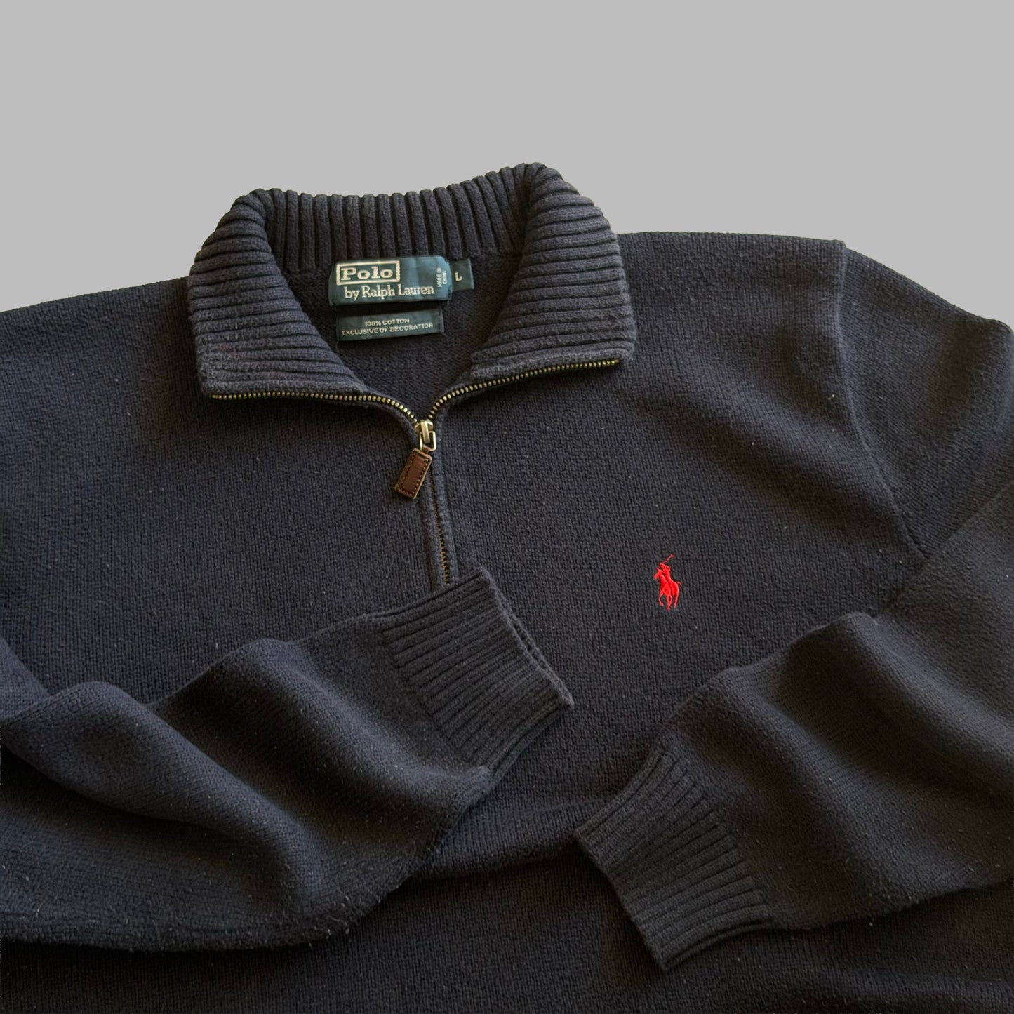 90s Polo Ralph Lauren Heavyweight Quarter Zip - L