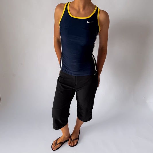 Y2K Nike Striped Racerback Activewear Tank - S/M