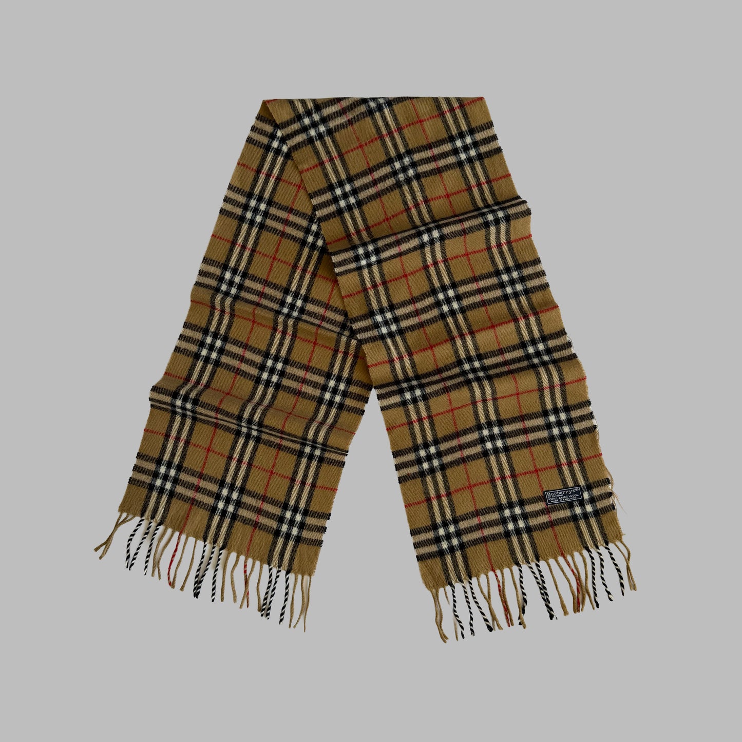 90s Burberry Lambswool Nova Check Scarf