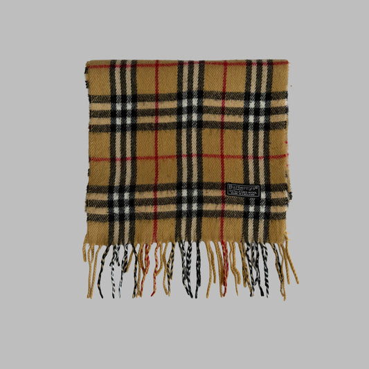 90s Burberry Lambswool Nova Check Scarf
