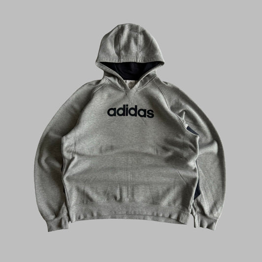 Y2K Adidas Spell Out Hoodie - L