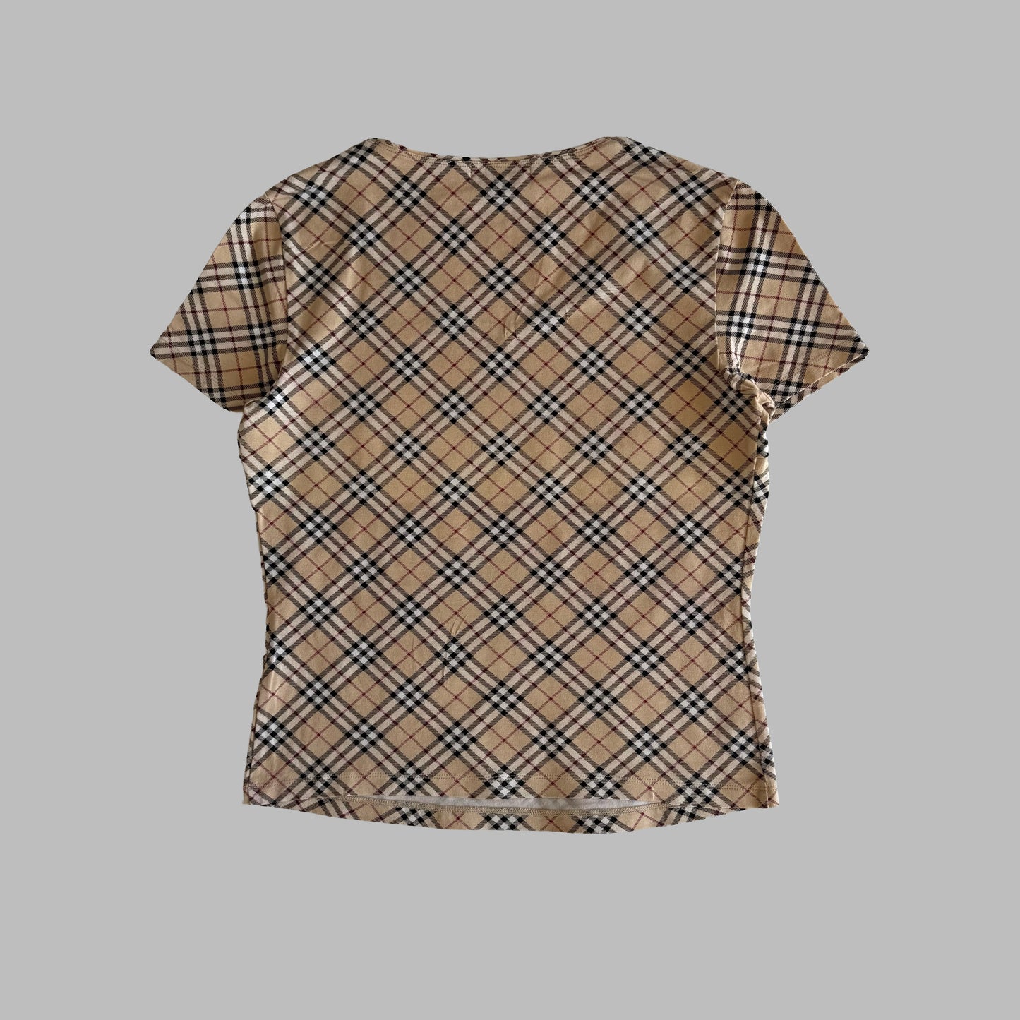 Y2K Burberry Blue Label Fitted Tee - L