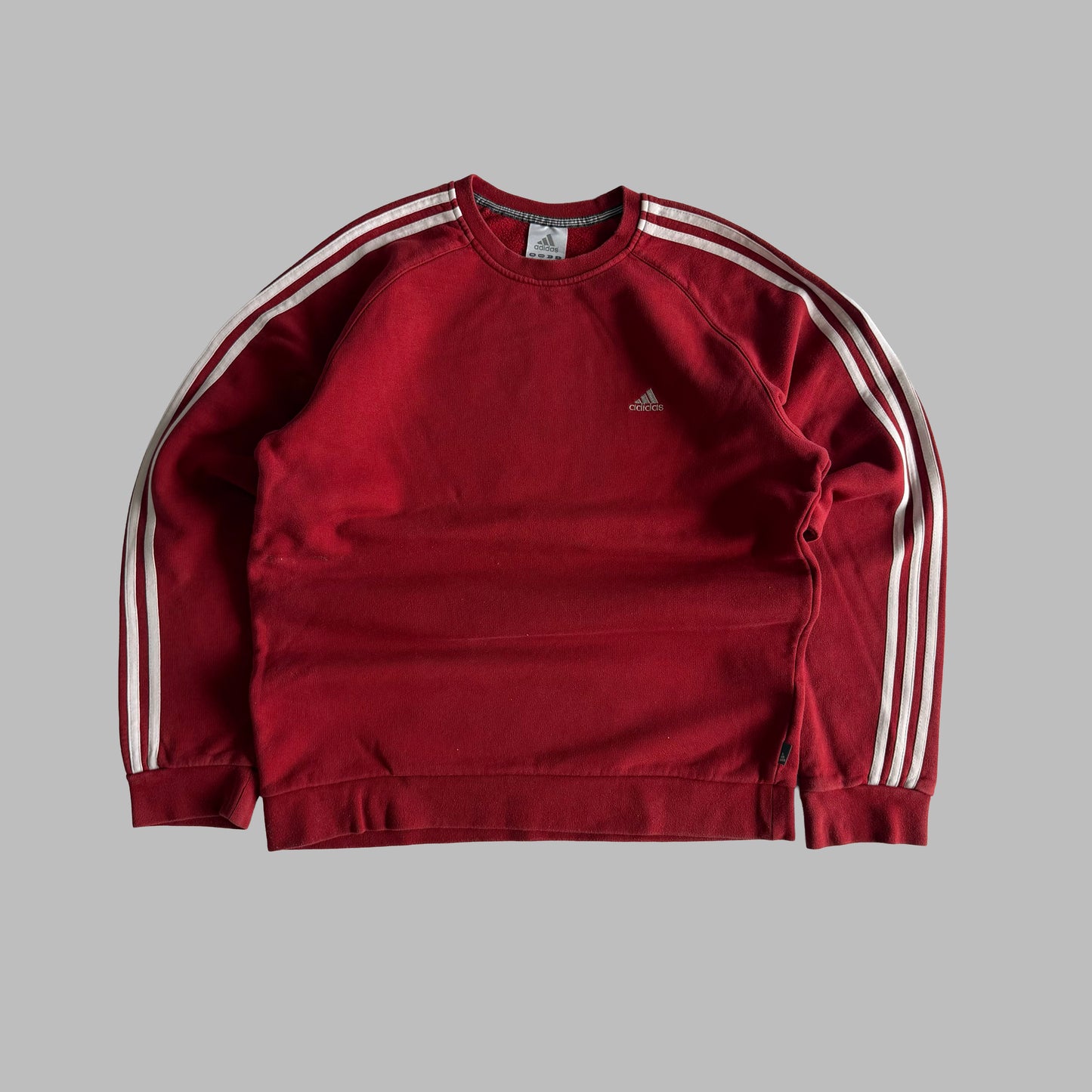 Y2K Adidas Three Striped Sweatshirt - M