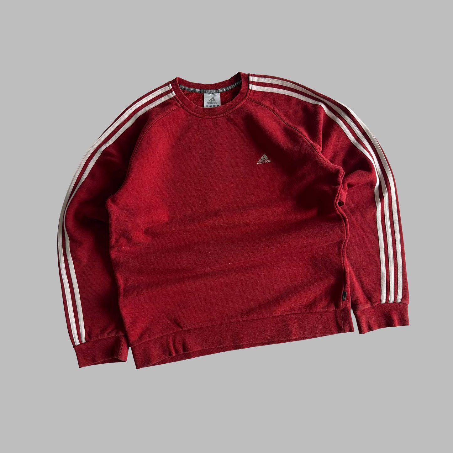 Y2K Adidas Three Striped Sweatshirt - M