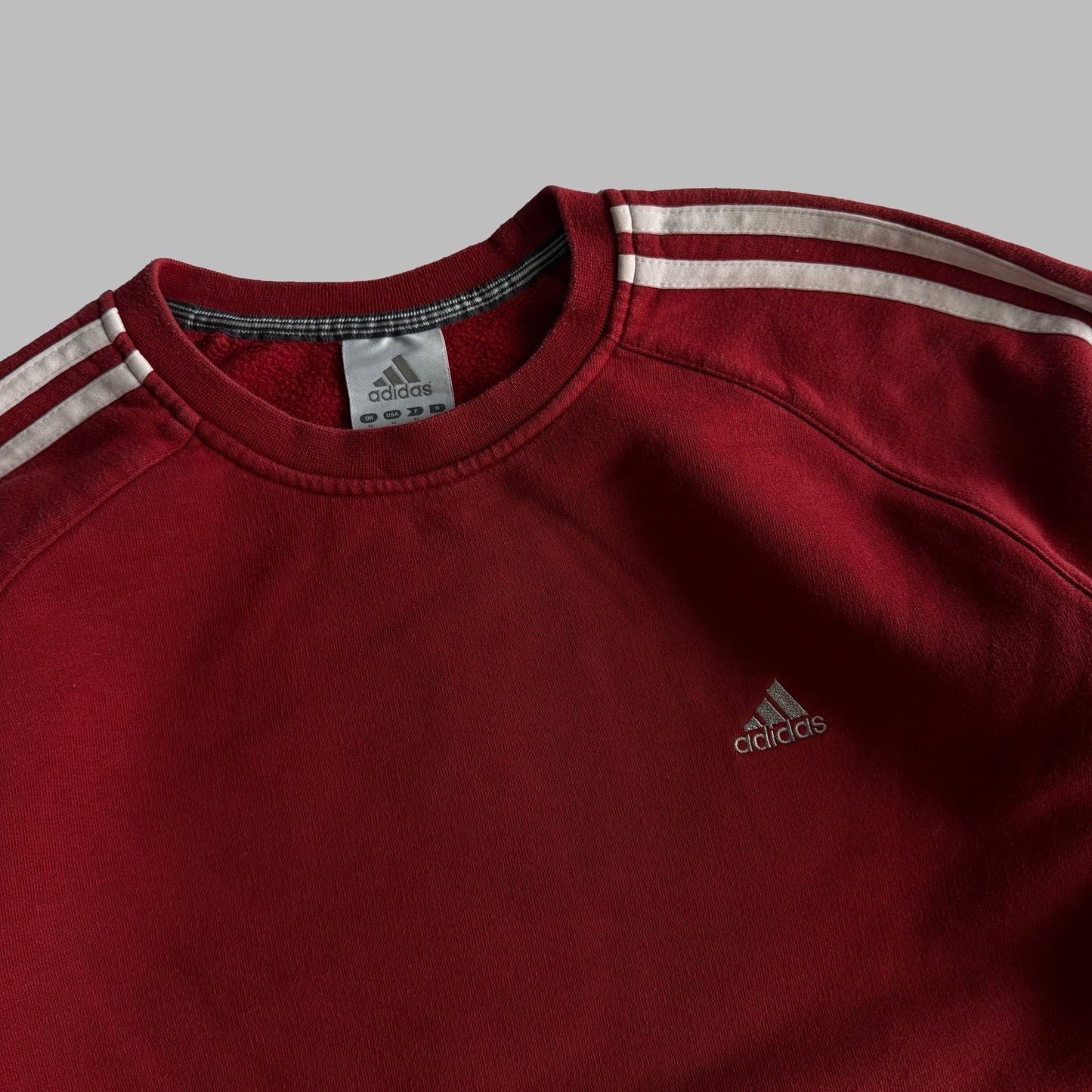 Y2K Adidas Three Striped Sweatshirt - M
