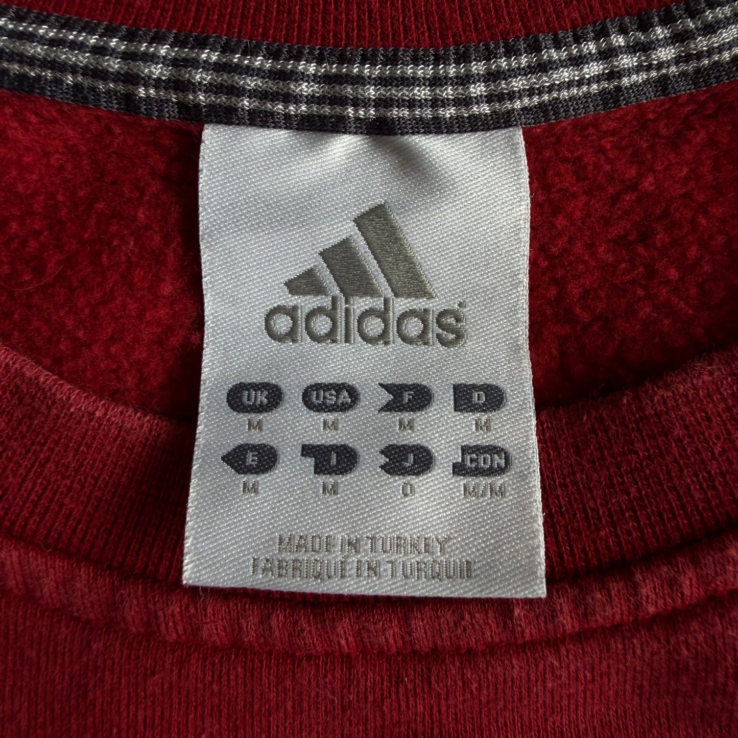 Y2K Adidas Three Striped Sweatshirt - M
