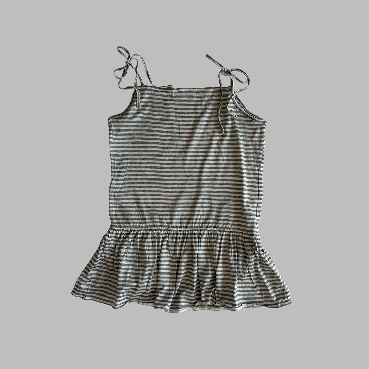 Y2K Burberry Blue Label Striped Baby Doll Top - M