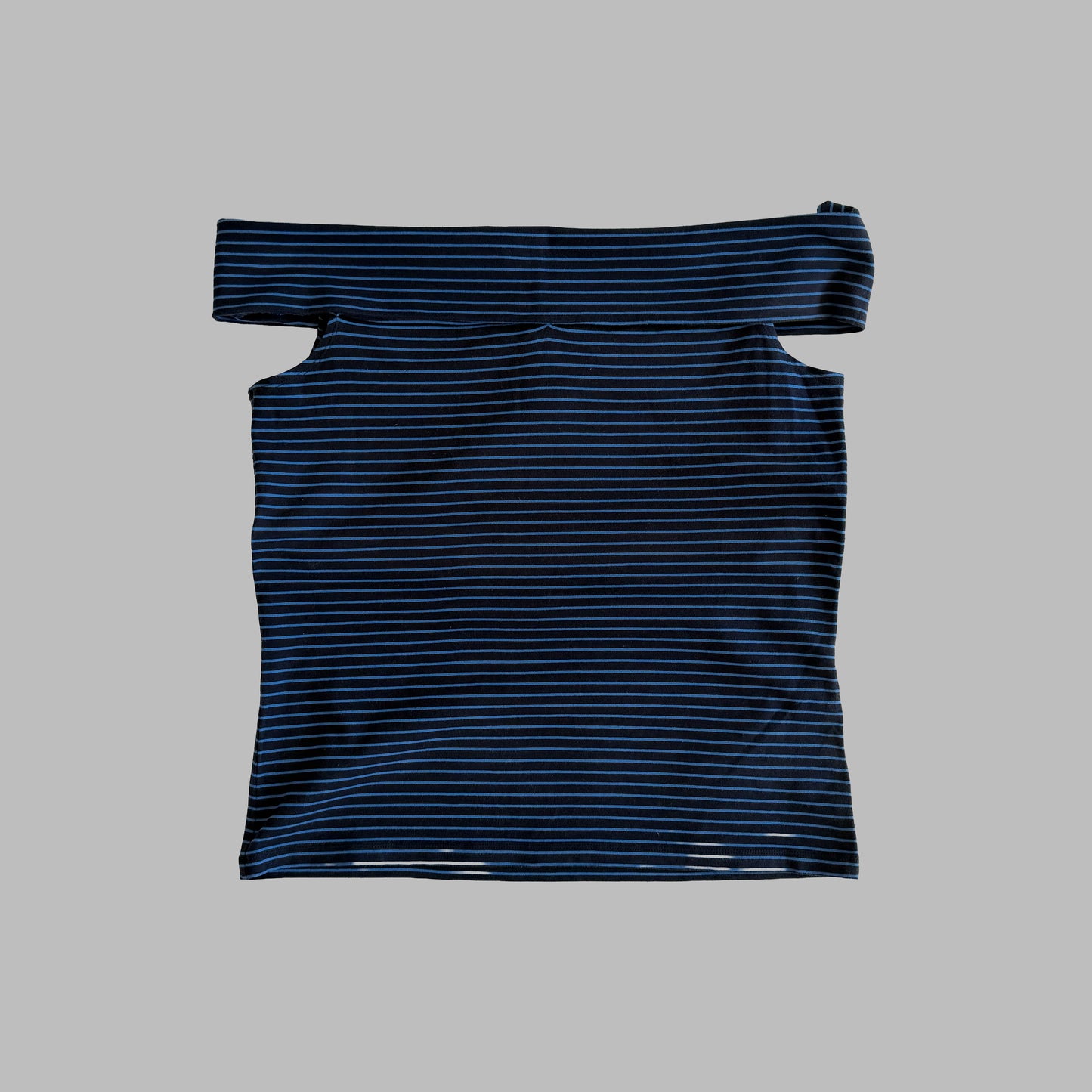 Y2K Polo Ralph Lauren Striped Off the Shoulder Top - L
